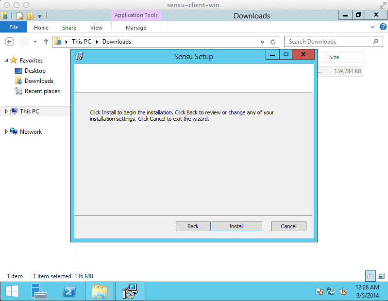 Sensu を Windows にインストール - インストール (6)