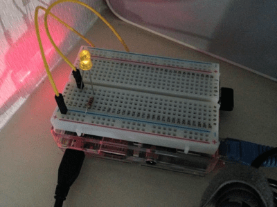 RabbitMQ/mqtt を使った Raspberry Pi のLED制御: デモ(4)