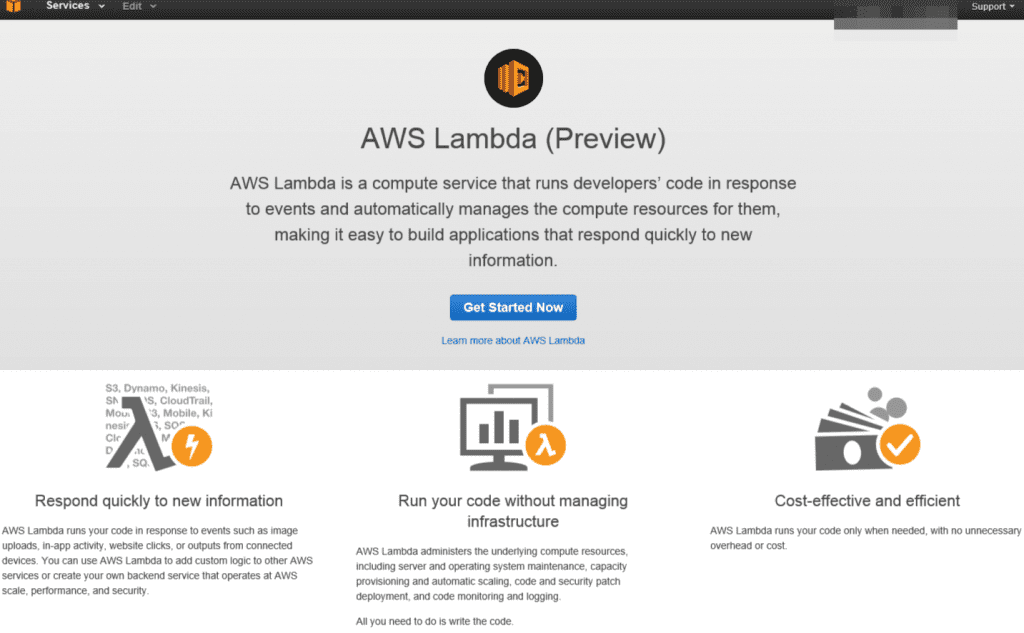 AWS Lambda Preview をさっそく試します