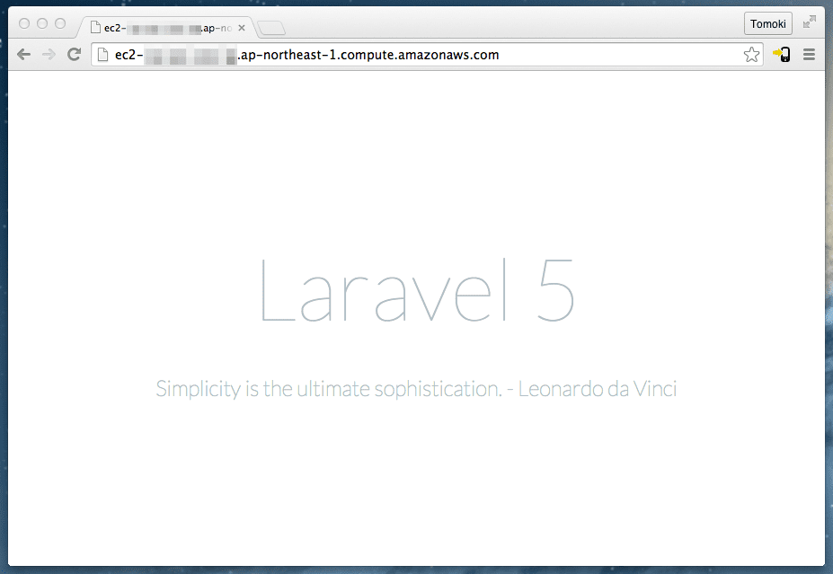 Laravel5 をイチからインストール！:  Laravel5インストール完了