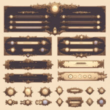 リアルファンタジーゲーム_UIフレーム_M