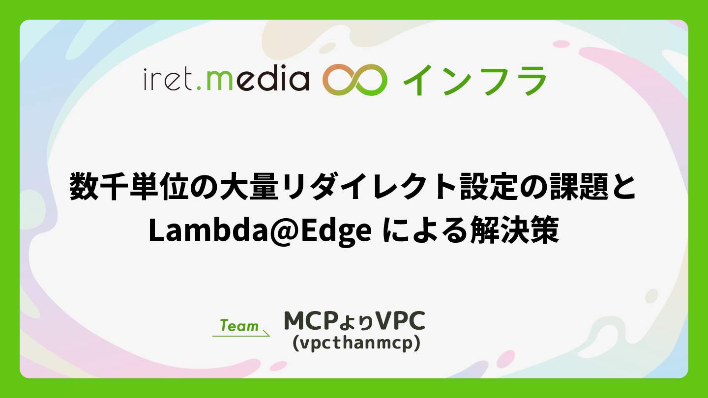 数千単位の大量リダイレクト設定の課題と Lambda@Edge による