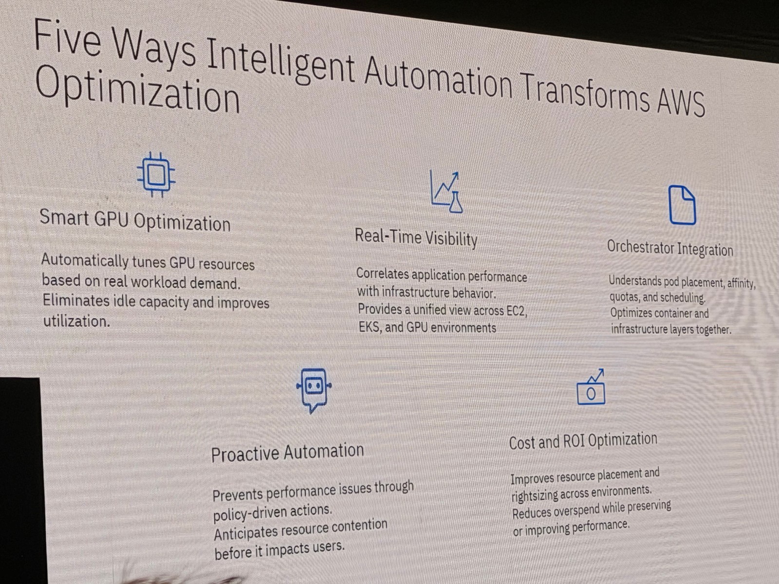 Turbonomicの5つの主要機能