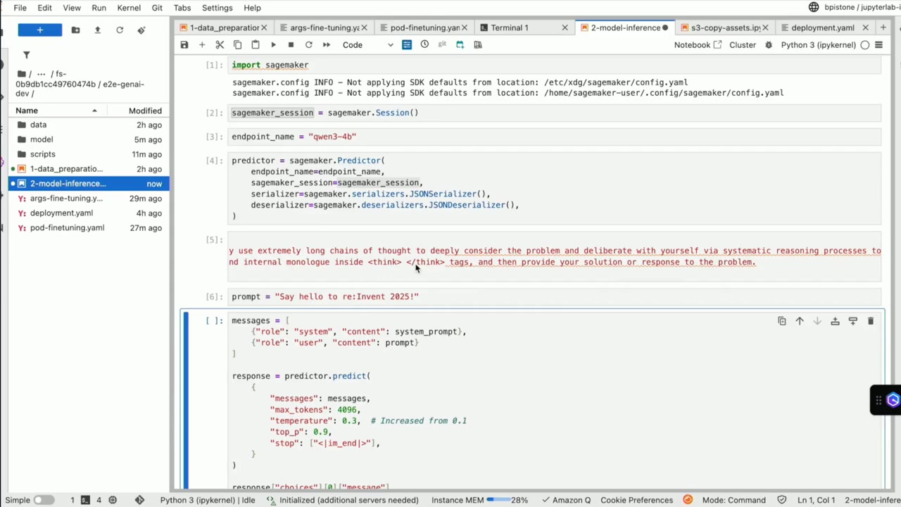ファインチューニングジョブの実行ログ