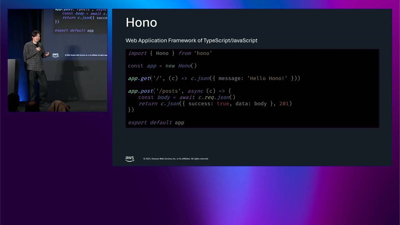 Hono の基本的なコード例