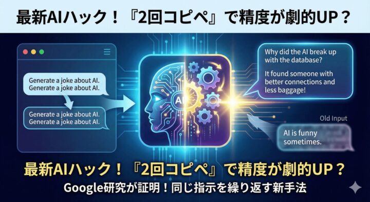 AIへの質問は「2回コピペ」が正解？Googleが証明した驚きの精度向上術