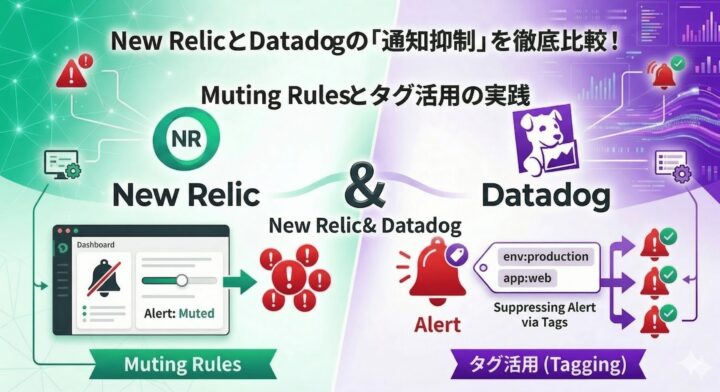 New RelicとDatadogの「通知抑制」を徹底比較！Muting Rulesとタグ活用の実践