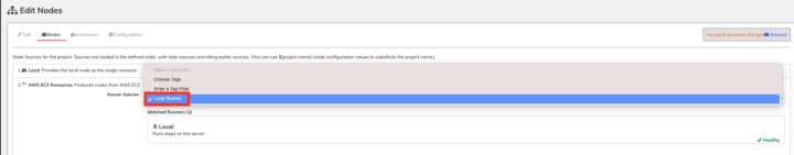 Runner Selectorの指定