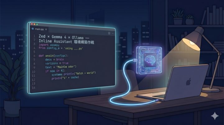 Zed × Gemma 4 × Ollama — Inline Assistant 環境構築作戦