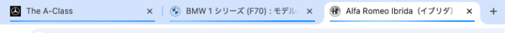Chrome上タブ