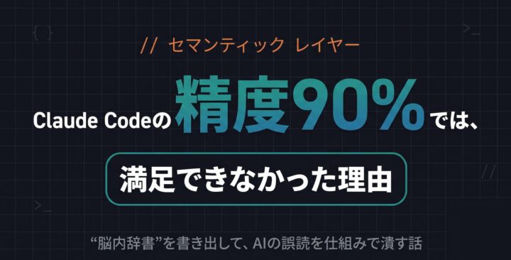 Claude Code の精度90%では、私が満足できなかった理由