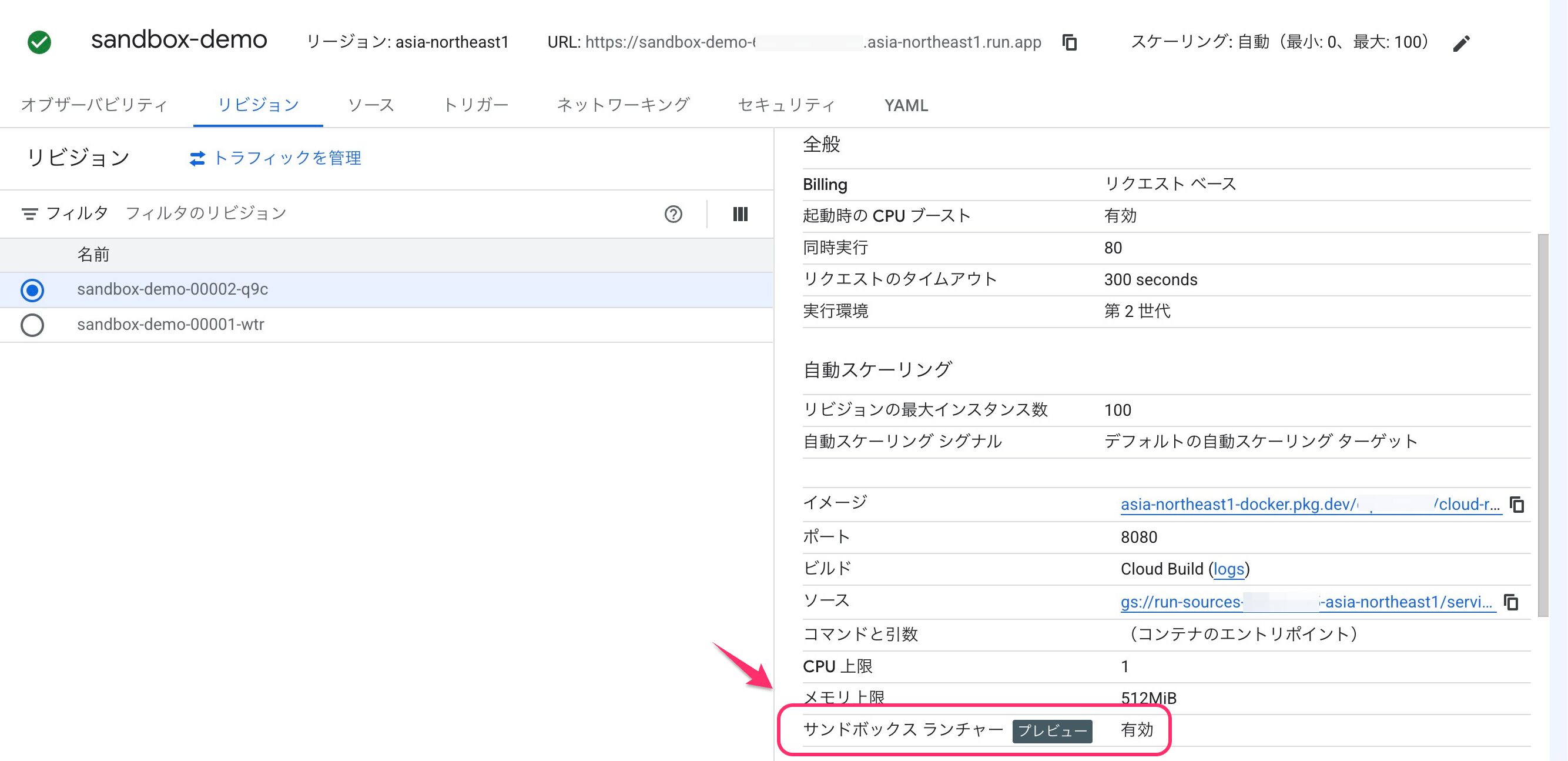 gc-cloud-run-sandboxes-revision-detail