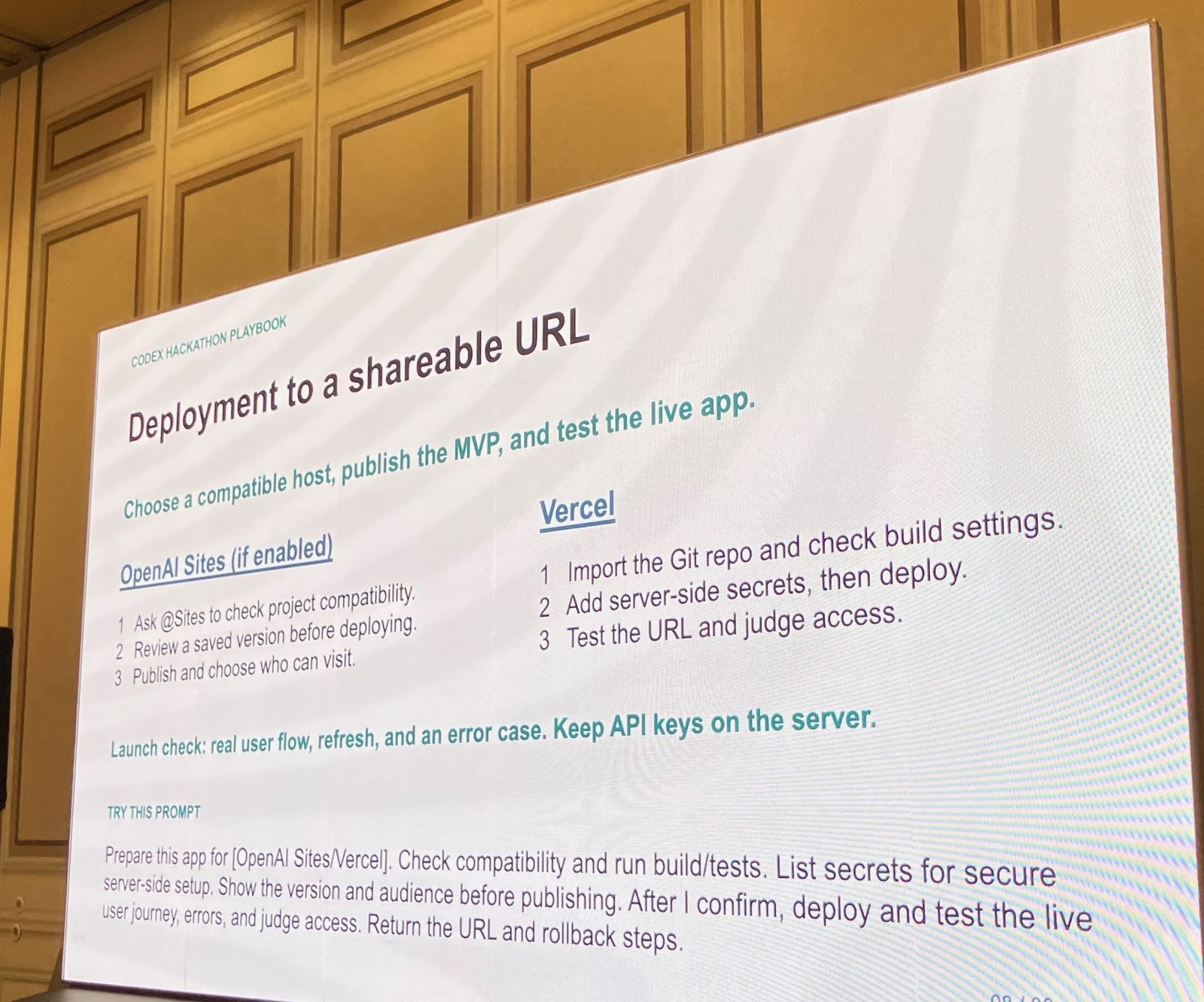 Playbook「Deployment to a shareable URL」