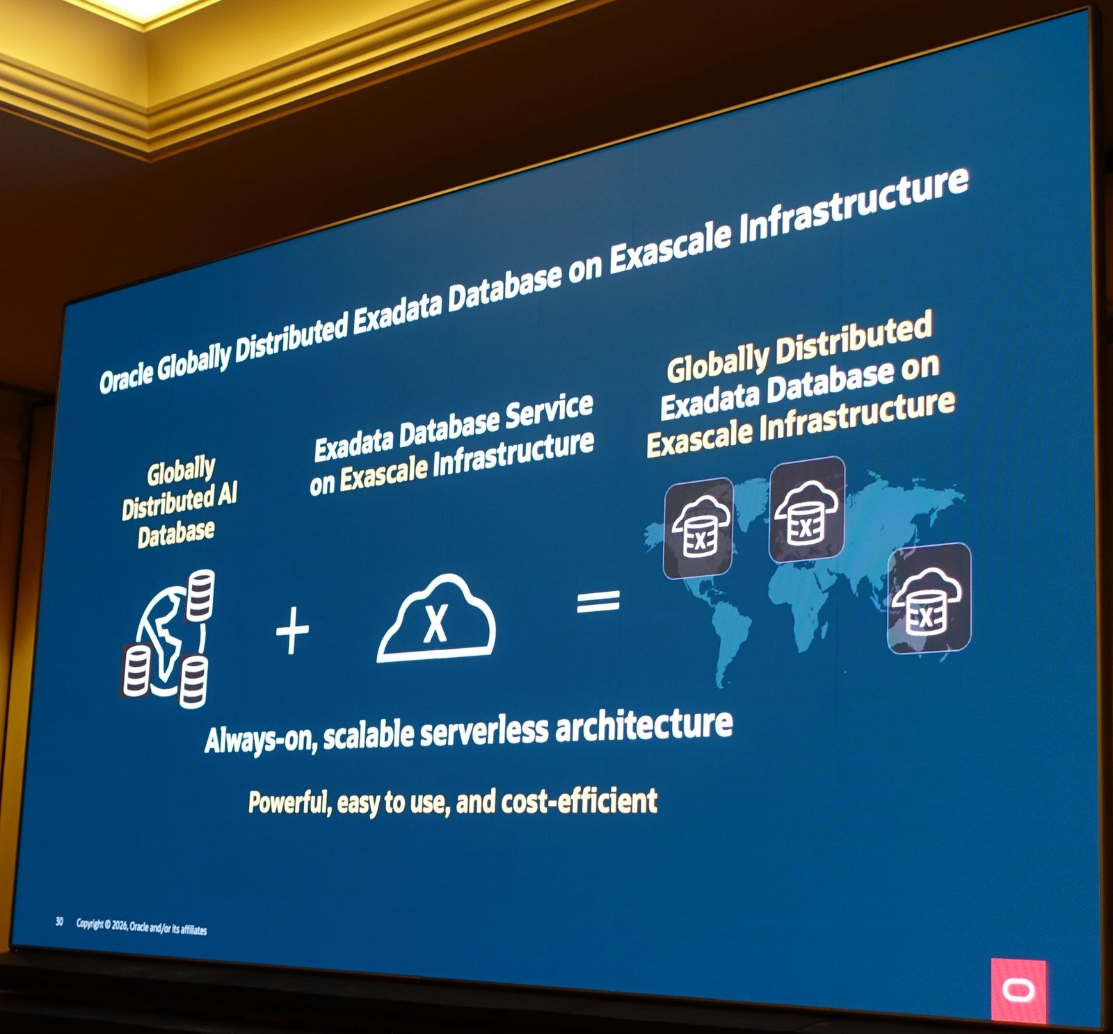 Globally Distributed Exadata Database on Exascale Infrastructure）（入稿時にスクリーンの範囲で切り抜き