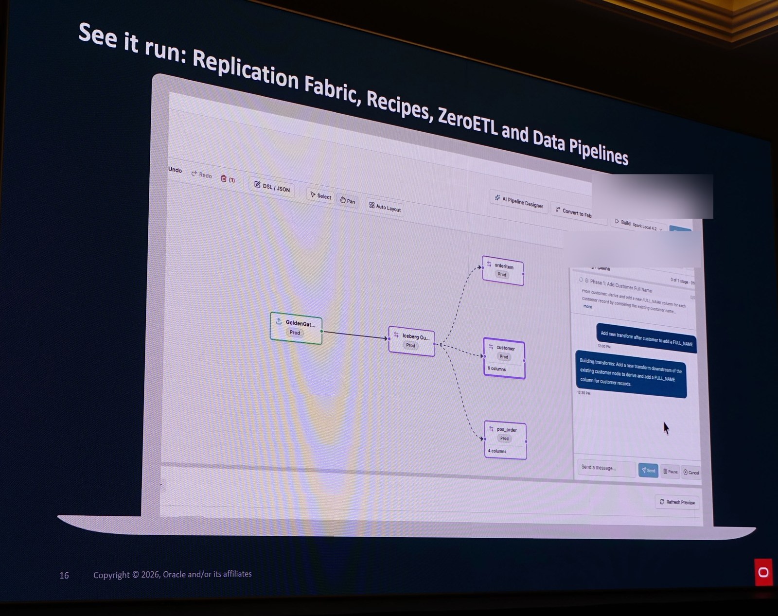 AI Pipeline Designer で変換を追加する画面